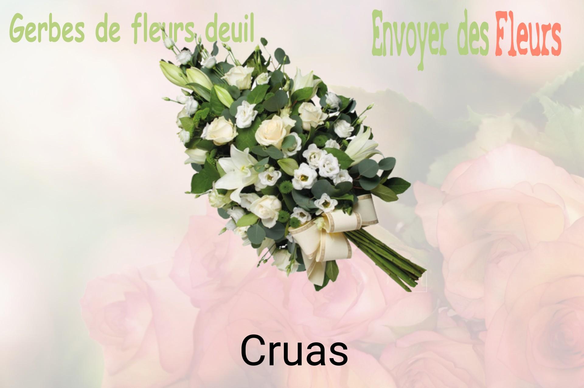 Gerbe de fleurs de deuil livrée à Cruas